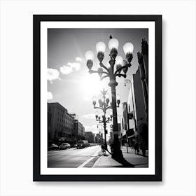Los Angeles, Black And White Analogue Photograph 3 Art Print