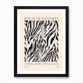 House Of Patterns Zebra Animal Print Pattern 4 Art Print