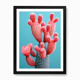 pink Cactus Flower Art Print