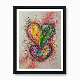 Heart Of Music 17 Art Print