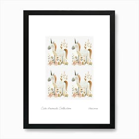 Cute Animals Collection Unicorn 2 Art Print