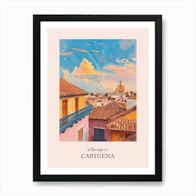 Mornings In Cartgena Rooftops Morning Skyline 4 Art Print