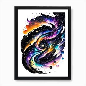 Spiral Galaxy Painting Art Print