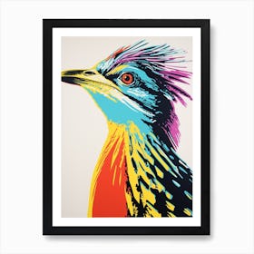 Andy Warhol Style Bird Roadrunner 3 Art Print