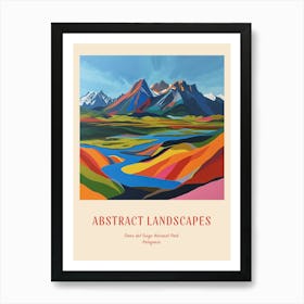 Colourful Abstract Tierra Del Fuego National Park Patagonia 1 Poster Art Print