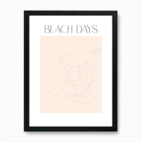 Beach Days Illustration Art Print