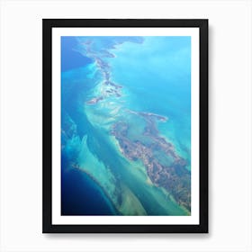 Bird's Eye View Over Caribbean Art Print