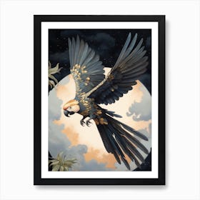 Macaw 1 Gold Detail Painting Art Print