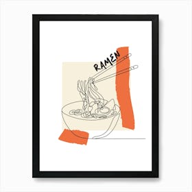 Japanese Ramen Bowl Print, Foodie Wall Art, Noodles Poster, Kitchen Home Decor Art Print