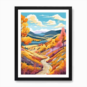 Cairngorms National Park Scotland 1 Hike Illustration Art Print