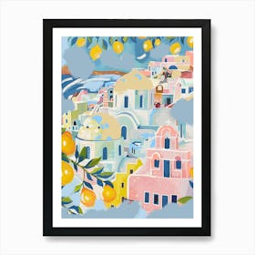 Colors of Santorini Art Print