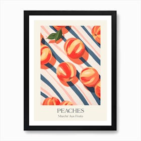 Marche Aux Fruits Peaches Fruit Summer Illustration 6 Art Print