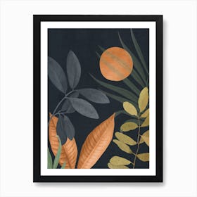 Abstract Art Tropical Leaves 119 Art Print