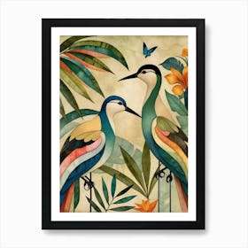 Birds Of Paradise Art Print