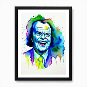 Jack Nicholson In The Shining Watercolor Art Print