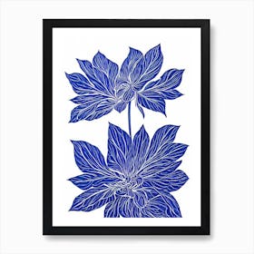 Begonia Stencil Style Art Print