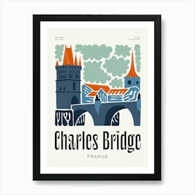 Travel Charles Bridge Prague Abstract Gallery Art Print