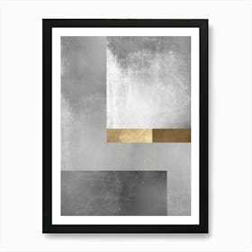 Metal and gold geometry 6 Art Print