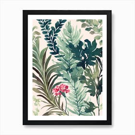 Kelp Vintage Graphic Watercolour Art Print