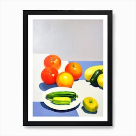 Zucchini 2 Tablescape vegetable Art Print