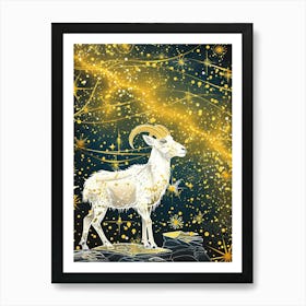 Zodiac Goat Art Print