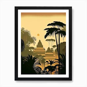 Siem Reap Cambodia Rousseau Inspired Tropical Destination Art Print