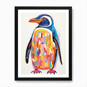 Colourful Bird Painting Penguin 2 Art Print