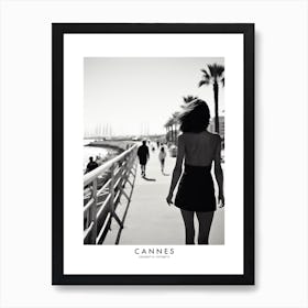 Poster Of Cannes, Black And White Analogue Photograph 2 Art Print