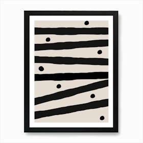 Black And White Stripes 3 Art Print