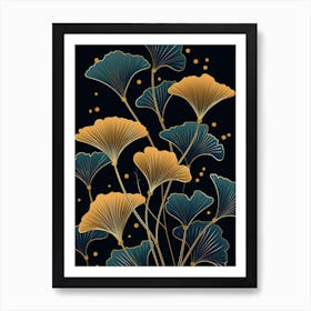 Ginkgo Leaves 9 Art Print