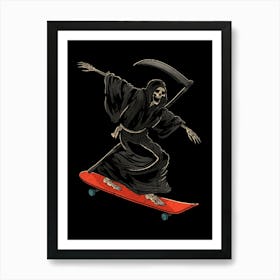 Grim Reaper Soul skate Art Print