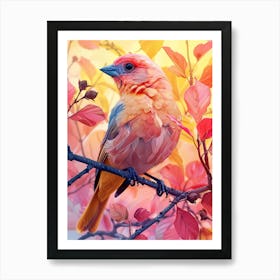 Bird In Autumn Art Print