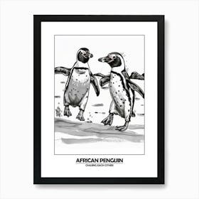 Penguins Chasing Eachother 3 Art Print