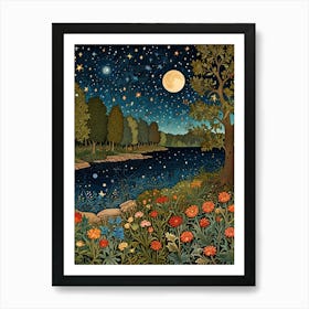 William Morris Night In The Woods 7 Art Print