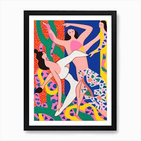 Gymnastics In The Style Of Matisse 2 Art Print