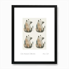 Cute Animals Collection Bear Cub 3 Art Print