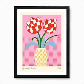 Spring Collection Tulip Flower Vase 3 Art Print