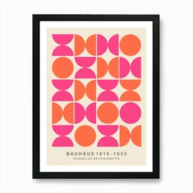 Bauhaus Semi Circles Art Print