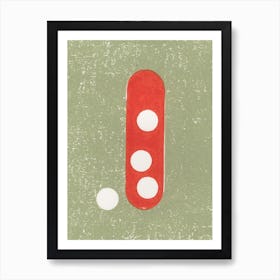 Abstract 2 Brown & Red Art Print