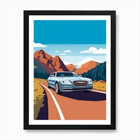 A Chrysler 300 In The The Great Alpine Road Australia 2 Art Print