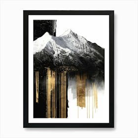 Gold And Black Canvas Print 67 Art Print