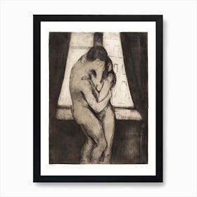 The Kiss, Edvard Munch Art Print