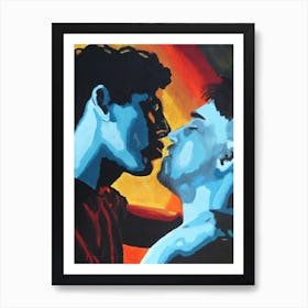 Blue Kiss Art Print