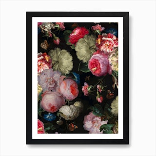 Dutch Antique Flowers Art Print