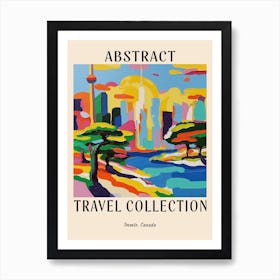 Abstract Travel Collection Poster Toronto Canada 9 Art Print