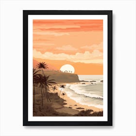 Bathsheba Beach Barbados At Sunset Golden Tones 3 Art Print