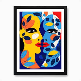 Gemini Illustration Zodiac Star Sign 1 Art Print