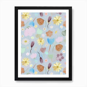 Poppies And Daisies Art Print
