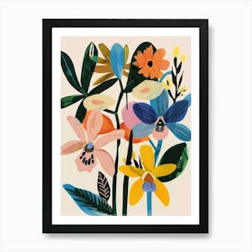 Painted Florals Orchid 2 Art Print
