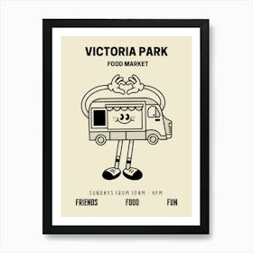 Victoria Park Food Market Retro Food Kitchen Art Print